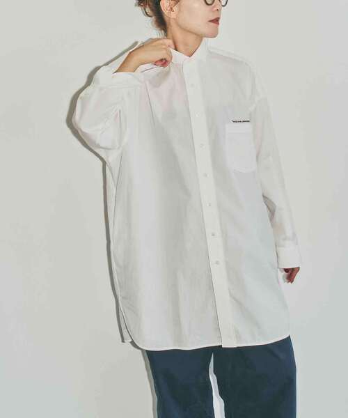美品*ティッカ　Spick&Span別注　スクエアビックシャツ　チュニック丈 Spick＆Span（スピック アンド スパン） チュニック 「40周年 別注