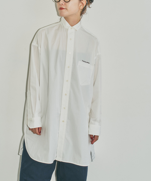 美品*ティッカ　Spick&Span別注　スクエアビックシャツ　チュニック丈 Spick＆Span（スピック アンド スパン） チュニック 「40周年 別注