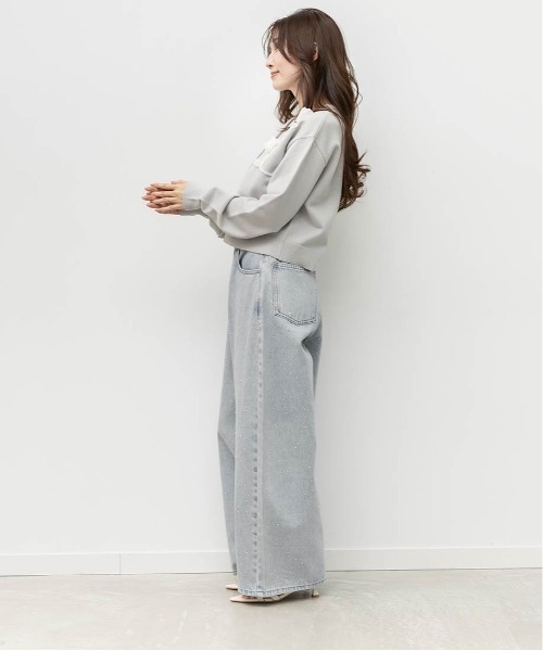 「RANDA」 デニムパンツ 1 グレー レディース_画像3