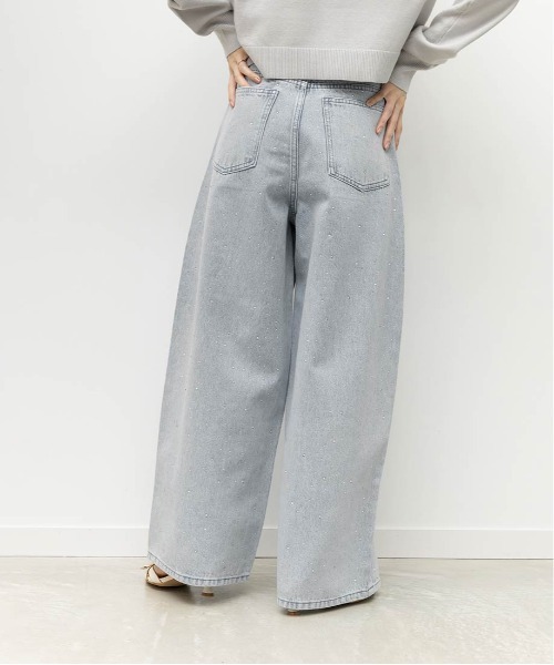 「RANDA」 デニムパンツ 1 グレー レディース_画像6