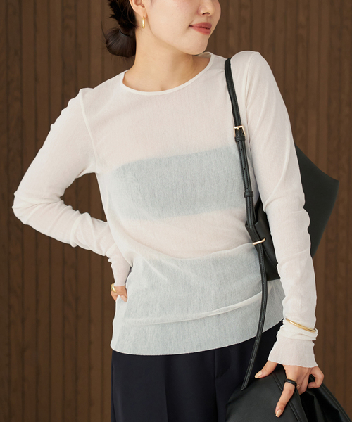 PLAGE メッシュシアーロンT plage（プラージュ） tシャツ Mesh Sheer ロンT 7 レディース
