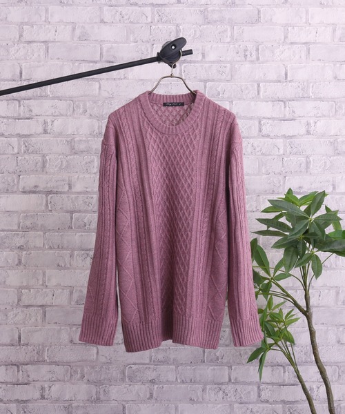 TONE SELECT GOODS セーター ニット 「TONE MEN'S」ケーブルクルー