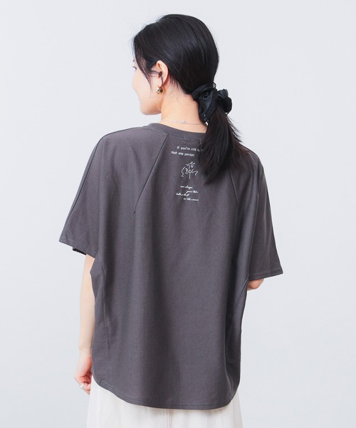 BEAMS HEART tシャツ シンプル刺繍 Tシャツ レディース