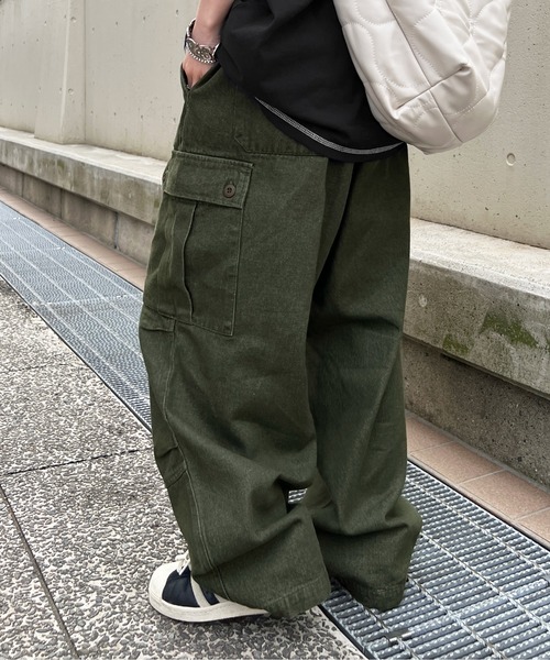 ワイドパンツ カーゴパンツ カラーカーゴパンツ メンズ レディース