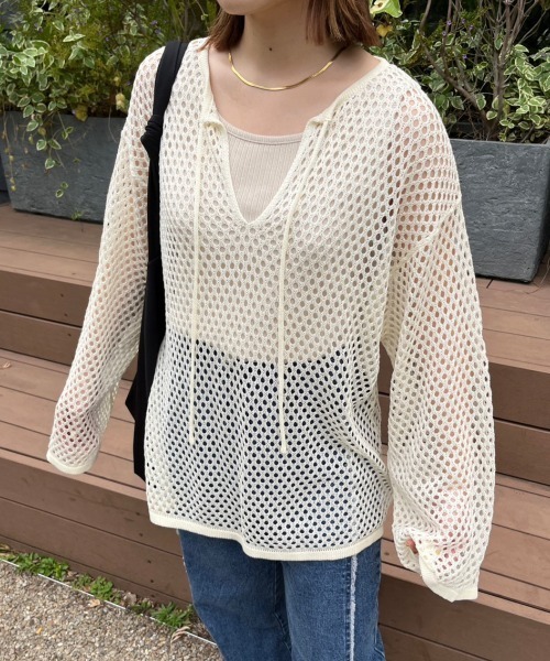 nemne トップス 「低身長用サイズあり」前後2wayスキッパー