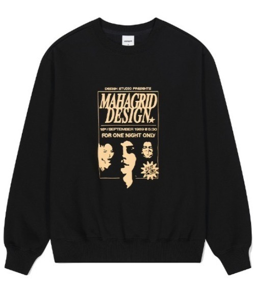 トレーナー スウェット 「mahagrid/マハグリッド」POSTER SWEATSHIRT/ポスターデザイン スウェットシャツ レディース メンズ MAHAGRID トレーナー スウェット 「mahagrid/マハグリッド