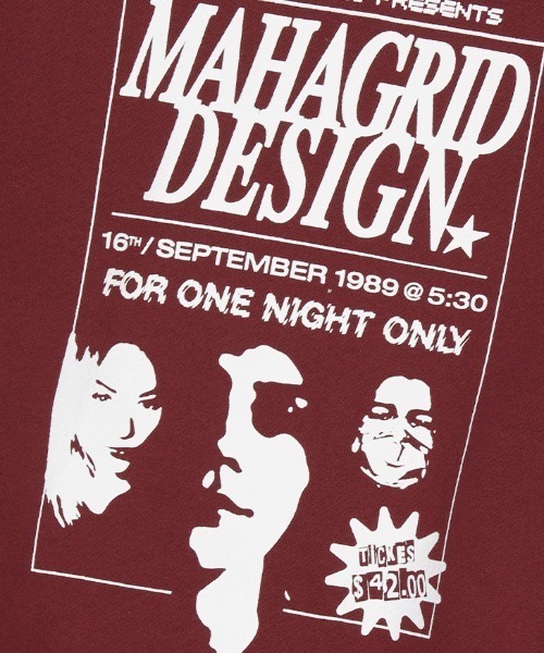 トレーナー スウェット 「mahagrid/マハグリッド」POSTER SWEATSHIRT/ポスターデザイン スウェットシャツ レディース メンズ セール】『mahagrid/マハグリッド』POSTER SWEATSHIRT/ポスター