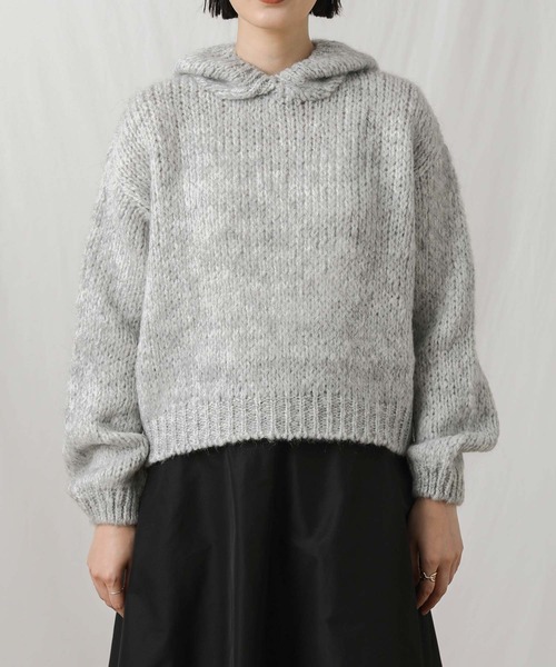 TRICOTS JEAN MARO フード付きドニットセーター TRICOTS JEAN MARC ニット セーター TRICOTSフードニット