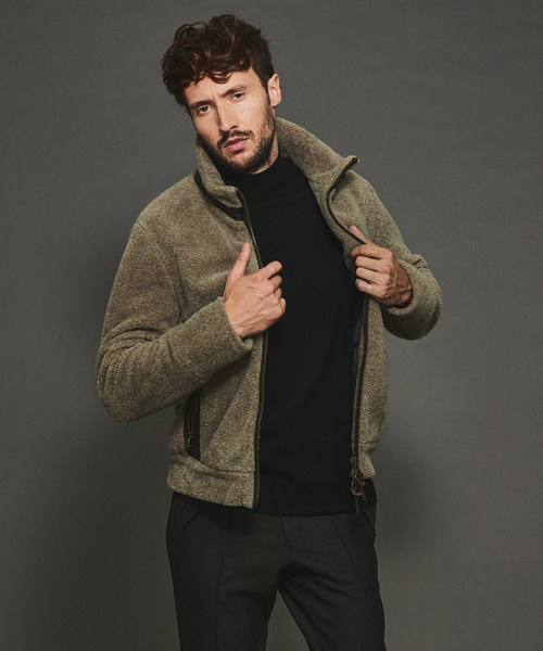 5351 POUR LES HOMMES ブルゾン アウター スタンドウールフリースボア