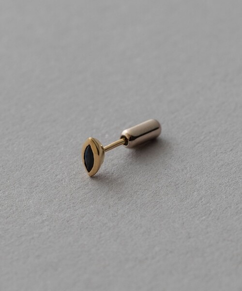 ete bijoux ピアス 「ピース」 K18YG SV925 ナチュラルストーン