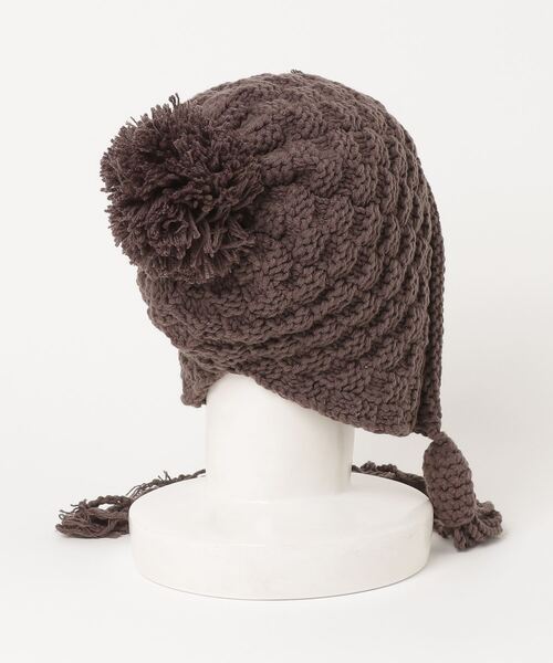 ニット帽 ニットキャップ 「HIKA」ポップコーンニットタッセルCAP