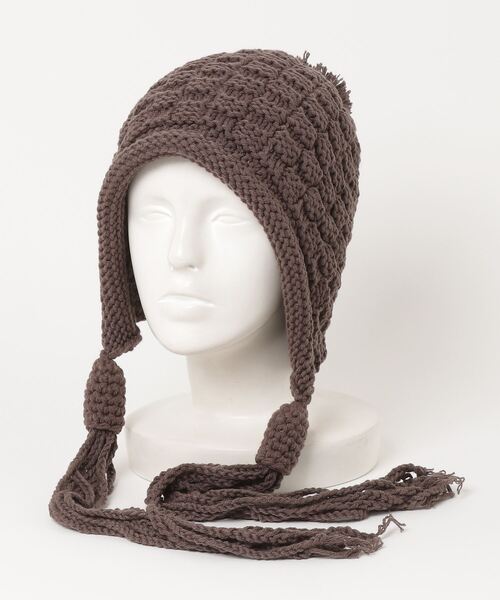 ニット帽 ニットキャップ 「HIKA」ポップコーンニットタッセルCAP