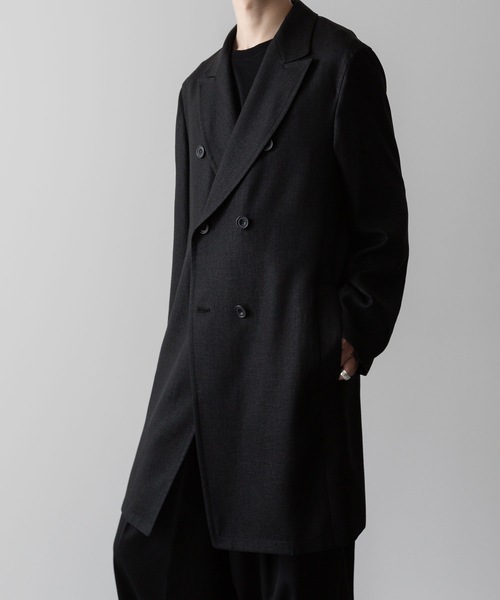 ジャケット テーラードジャケット SLUB YARN DOUBLE-BREASTED COAT メンズの画像