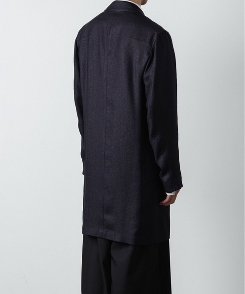ジャケット テーラードジャケット SLUB YARN DOUBLE-BREASTED COAT メンズの画像