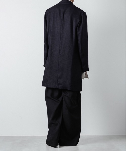 ジャケット テーラードジャケット SLUB YARN DOUBLE-BREASTED COAT メンズの画像