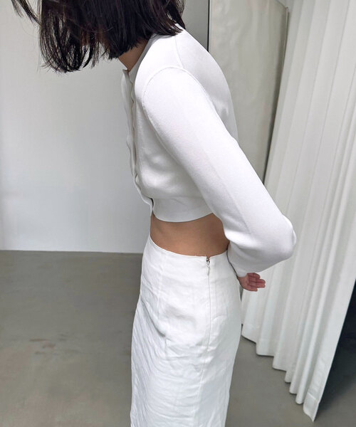 editforlulu abc ショートカーディガン ホワイト EDIT. FOR LULU カーディガン レディース abc ショート