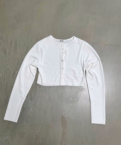 editforlulu abc ショートカーディガン ホワイト EDIT. FOR LULU カーディガン レディース abc ショート