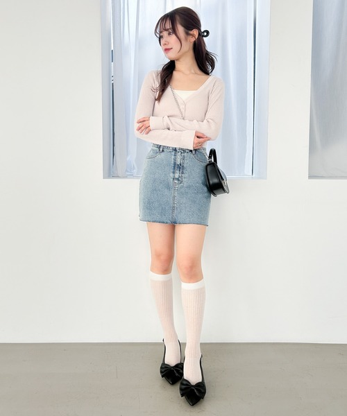 Heather カーディガン シアーラメカーディガン 118739