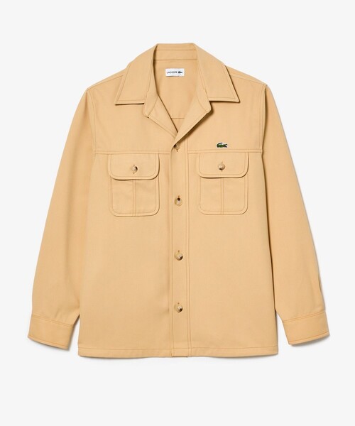 ラコステ ヘビーウェイトミリタリーシャツ ジャケット メンズ 40 M L LACOSTE（ラコステ） シャツ レーヨンブレンドヘビーウェイト