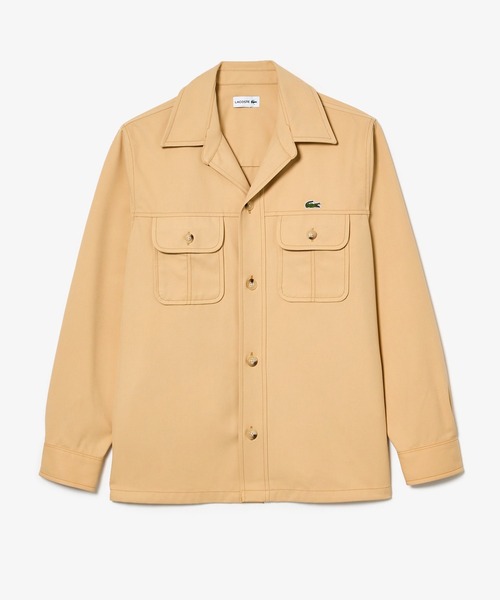 ラコステ ヘビーウェイトミリタリーシャツ ジャケット メンズ 40 M L LACOSTE（ラコステ） シャツ レーヨンブレンドヘビーウェイト