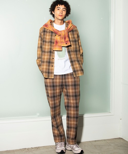 Johnbull 　ジョンブル　チェック　ジャケット　パンツ　セットアップ Johnbull（ジョンブル） パンツ オンブレチェックワンタックイージー