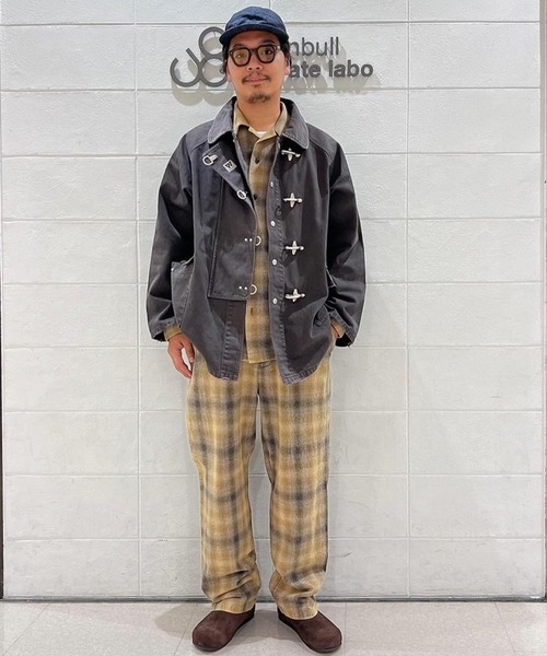 Johnbull（ジョンブル） パンツ オンブレチェックワンタックイージー