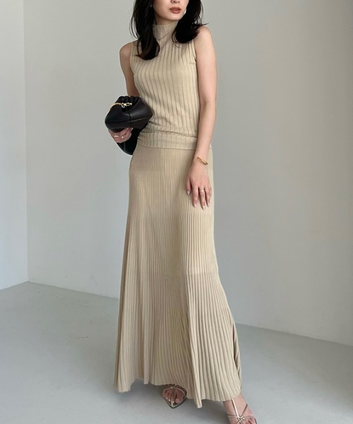 anuans nyanxxx】anuans ラクーンブレンドノーカラーニットジャケット