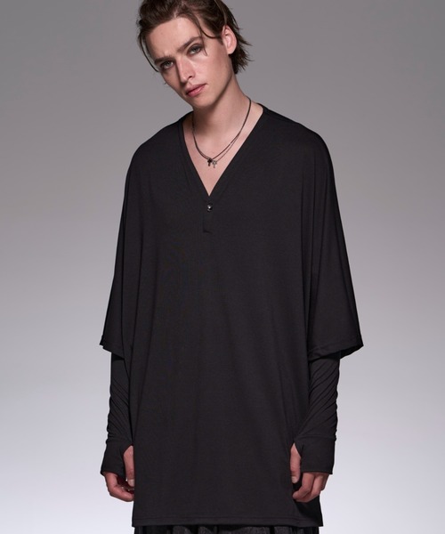 Kiryuyrik フレア シフォン長袖シャツ Kiryuyrik キリュウキリュウ