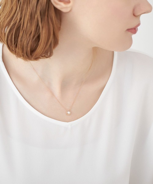 Canal４℃ ヨンドシー 6月 誕生石 K10 Canal4℃（カナルヨンドシー） ネックレス 「6月誕生石」K10ピンク