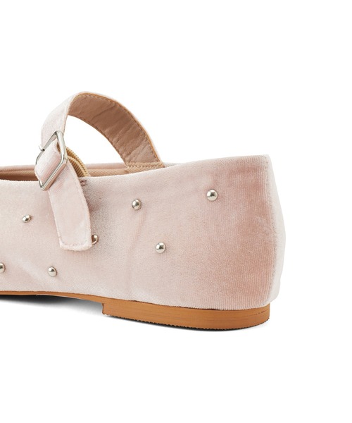 再値下げ✴︎セリーヌ　バレエ　37 ベージュ Juze（ジュゼ） バレエシューズ パンプス スタッズメリージェーン