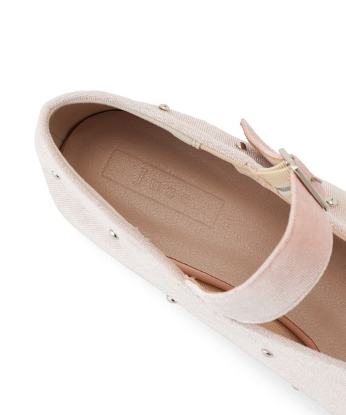 再値下げ✴︎セリーヌ　バレエ　37 ベージュ Juze（ジュゼ） バレエシューズ パンプス スタッズメリージェーン