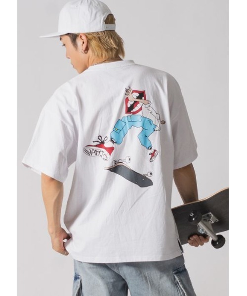RE730 tシャツ なみおくんスケボー ビッグシルエットTシャツ メンズ