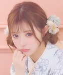 浴衣 ヘアアクセサリー 髪飾り パール垂れ付き...の詳細画像1