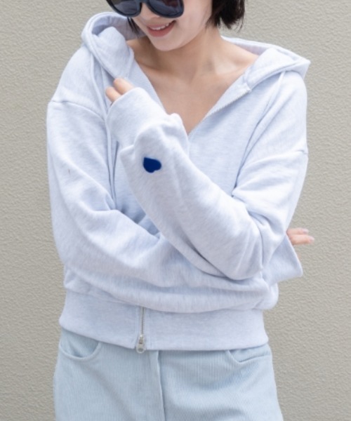BLUE×PALANG（ブルーパラン） パーカー BASIC WZIP HOODIE レディース