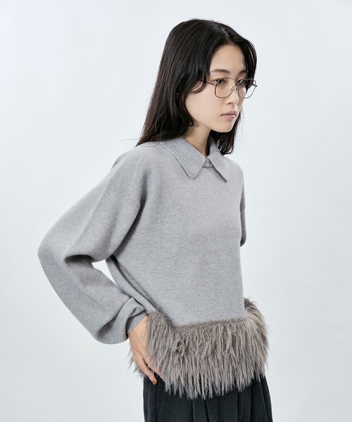 ニット セーター FEATHER DOCKING CROPPED KNIT レディース M TO R ニット セーター FEATHER DOCKING CROPPED KNIT
