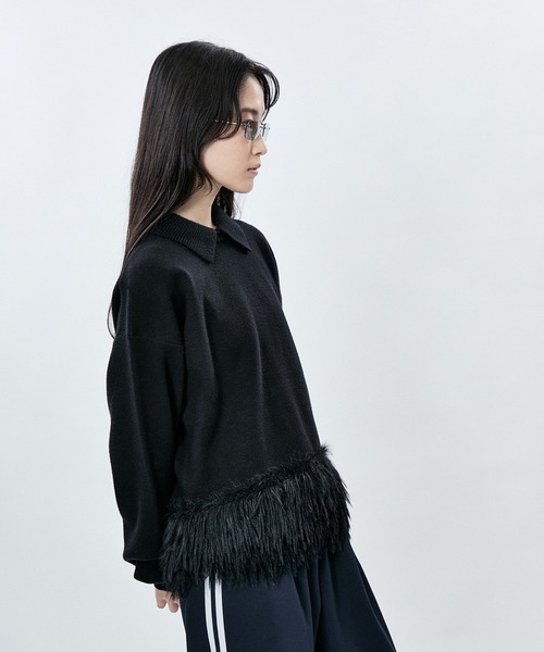 ニット セーター FEATHER DOCKING CROPPED KNIT レディース M TO R ニット セーター FEATHER DOCKING CROPPED KNIT