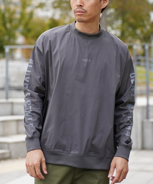 トレーナー スウェット (RM)「LUXE/R GOLF」ストレッチ ブロード ロゴ