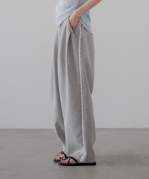 uvカット ワイドパンツ スウェットパンツ ジャージ カットイージーコクーンパンツ　292362 レディースの画像