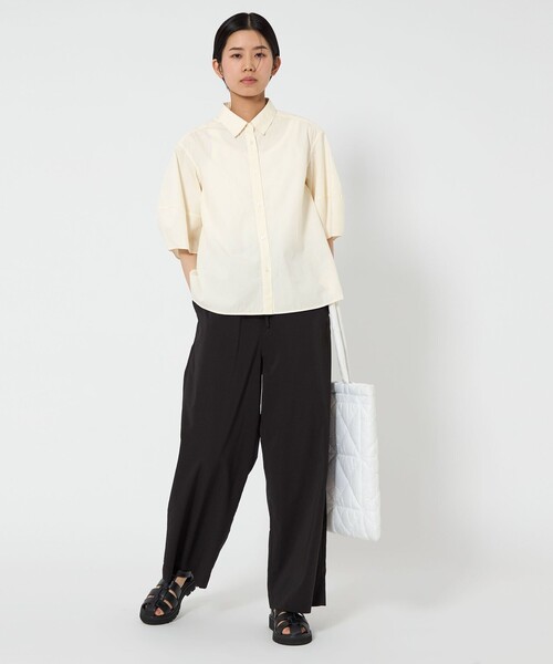 CITEN ブラウス シャツ 「CITEN」フォルムハーフスリーブシャツ