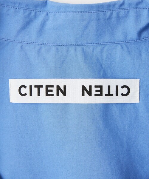 CASA FLINE◆開襟ハーフスリーブシャツ/半袖シャツ/FREE/コットン/アイボリー/1211302003 CITEN ブラウス シャツ 「CITEN」フォルムハーフスリーブシャツ