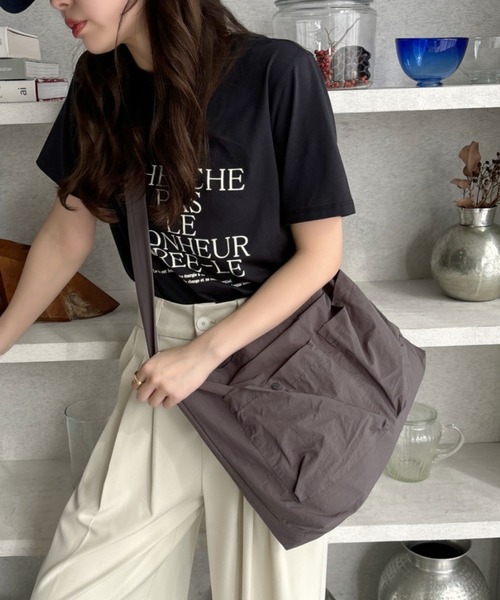 TREOVER ショルダーバッグ バッグ ポケット付き ショルダーバッグ