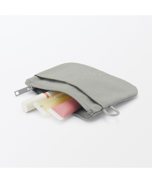 無印良品（MUJI） ポーチ リンクルナイロン フラットポーチ S 約13