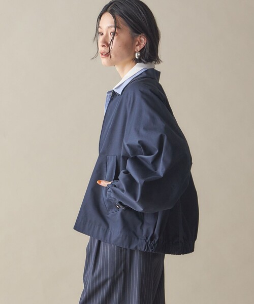 ships 濃紺 黒　アウター 試着のみ美品 SHIPS（シップス） ブルゾン アウター SHIPS: ブラッシュド シャツ