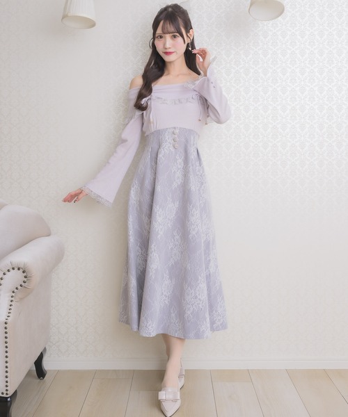 クチュールバイロジータ ワンピース オフショルドッキングワンピース