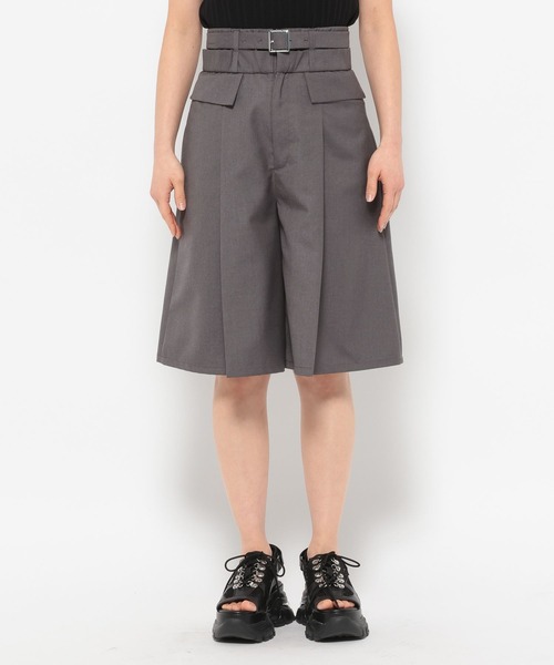 HARE パンツ ダブルウエストハーフパンツ(HARE) レディース