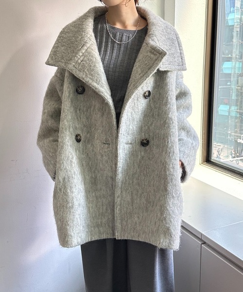 「COLLAGE GALLARDAGALANTE」 コート FREE ライトグレー レディース_画像3