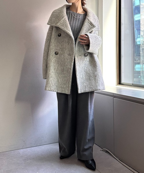 「COLLAGE GALLARDAGALANTE」 コート FREE ライトグレー レディース_画像9