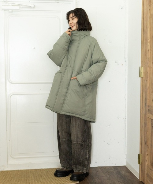 niko and…（ニコアンド） コート LARGE アイボリー レディース