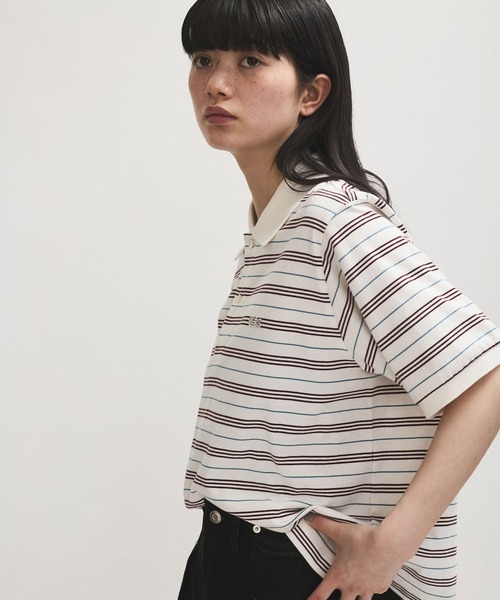 【タグ付き】ラコステ　アダムエロペ　別注マルチボーダーポロ　LACOSTE LACOSTE（ラコステ） ポロシャツ ポロ 「LACOSTE for ADAM ET ROPE