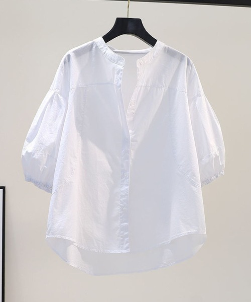 tシャツ 「再販予約」ドロップショルダーボリューム半袖ブラウス レディース